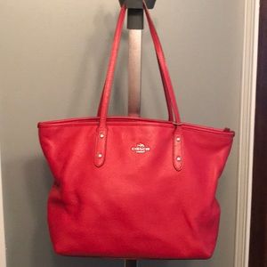 Leather Coach Tote